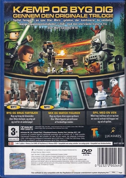 Lego Star Wars II The Original Trilogy - Dansk - PS2 (B Grade) (Genbrug)